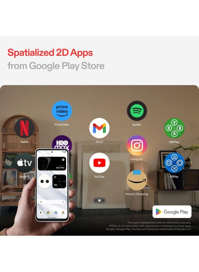 XREAL Beam Pro, The AR Glasses Spatial Computing Companion, 3D Cameras, Android 14, Supports All Google Play Store apps, Multiple Spatial Experiences for Movies, TV and Gaming, FHD 1080p (256GB)+8GB - Image 2